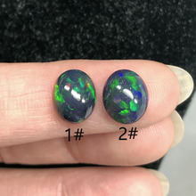 天然黑欧泊椭圆形蛋面9*11mm 戒指戒面 配对耳钉 吊坠项链 镶嵌