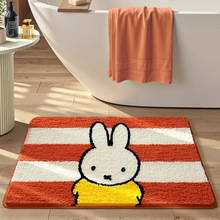 跨境卡通风植绒地毯卫浴吸水进门地垫厂家直销卫生间脚垫浴室门垫