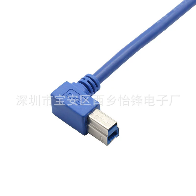 Прямой USB 3.0 кабель данных прямоугольного порта A male к B male порт 90° сгибанный печатной головой кабель оптом