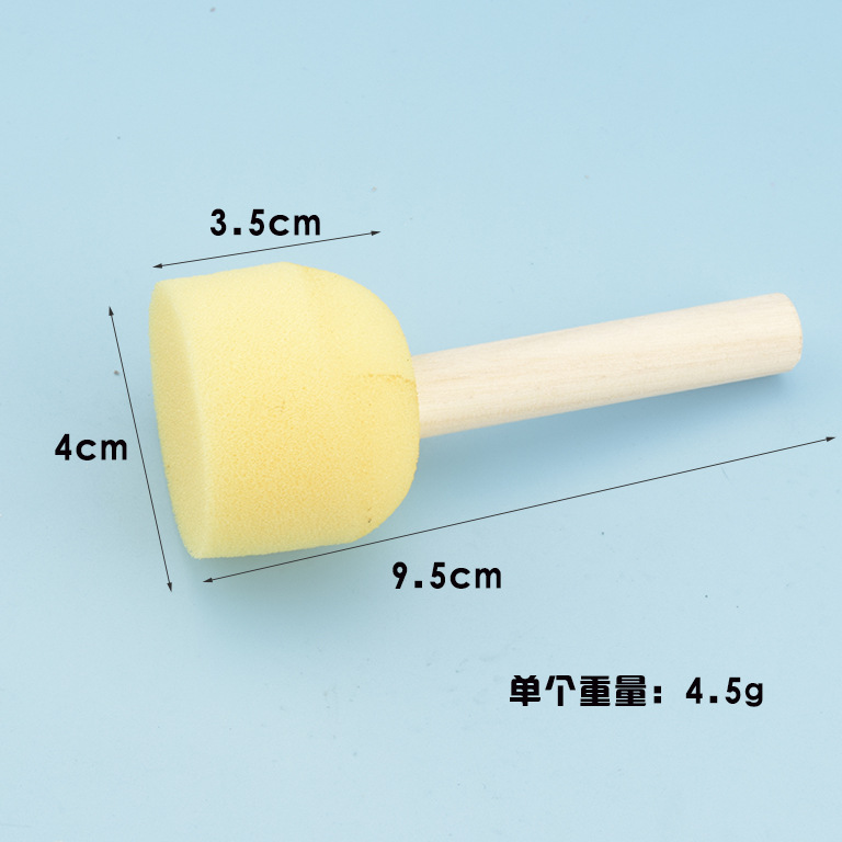 Seta transfronteriza esponja cabeza pintura cepillo registro manejar niños educación temprana graffiti esponja sello fabricante en stock