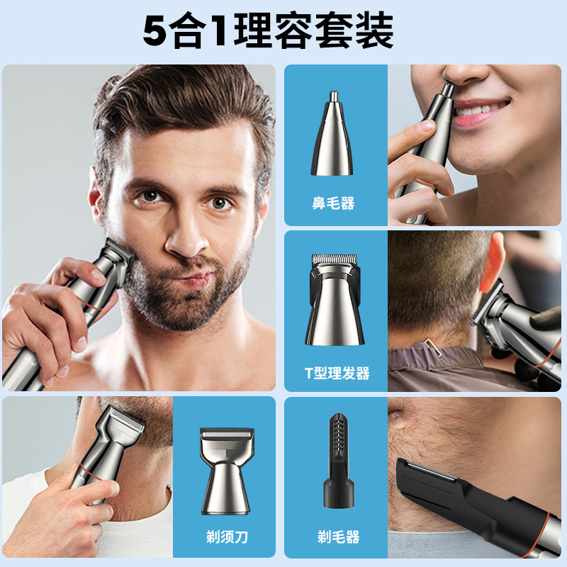 afeitador eléctrico impermeable para hombres cortador de pelo multifuncional cortador de pelo nasal ajuste al por mayor
