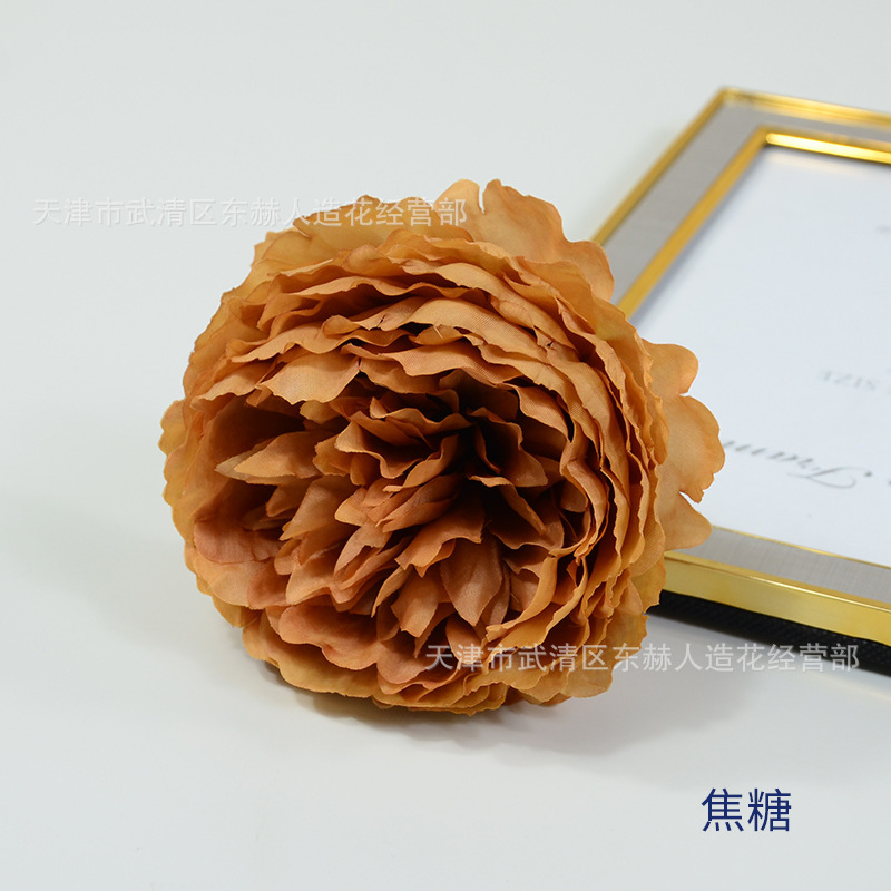 千層牡丹の花の直径12cm牡丹の絹布の造花の結婚祝いの花の壁のアーチの撮影の道具diyをシミュレーションします。|undefined