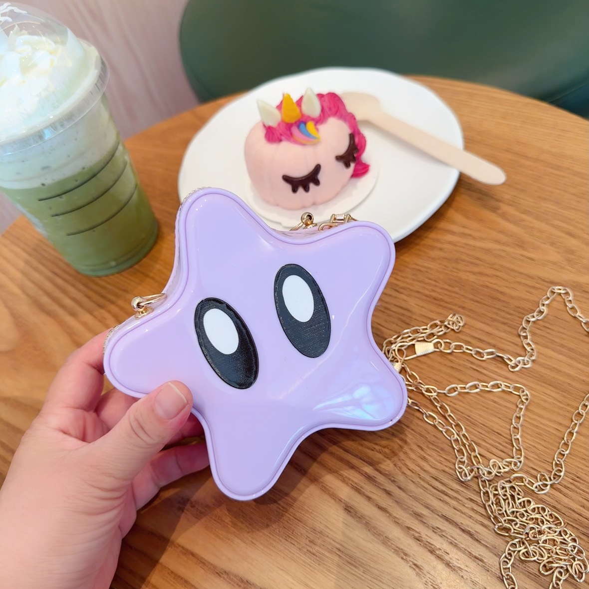 The 2025 new star bag, cute cartoon Guka bag, girls' crossbody bag, fashionable chain bag and girls' pvc bag undefined