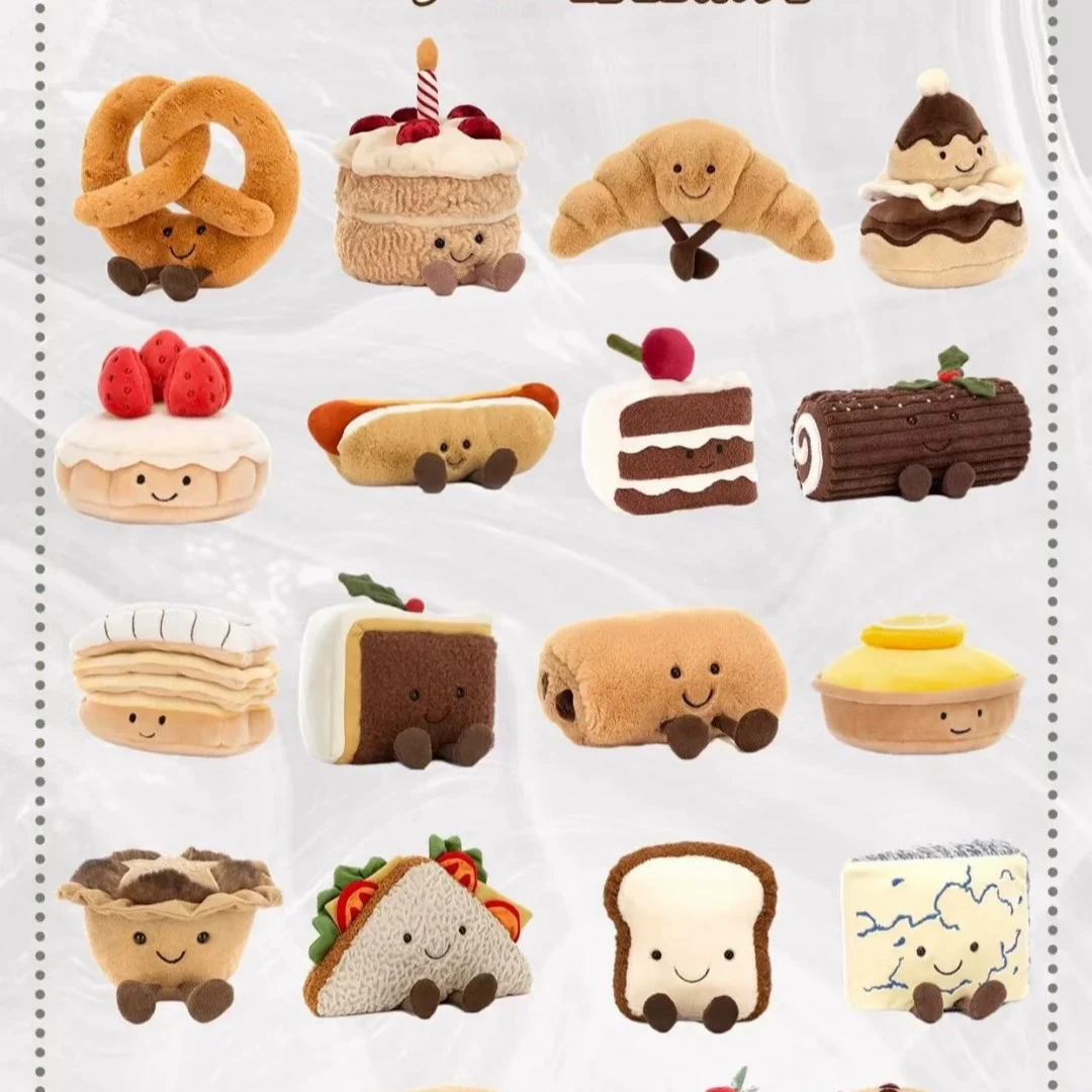 Небольшая коллекция забавных кукол-тортов, десертных кукол, креативных плюшевых игрушек-симуляторов.