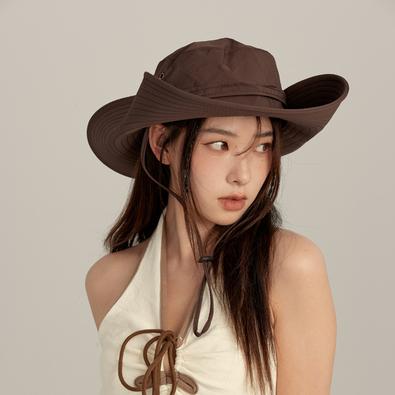 Women's Casual Simple Style Solid Color Wide Eaves Bucket Hat display picture 5
