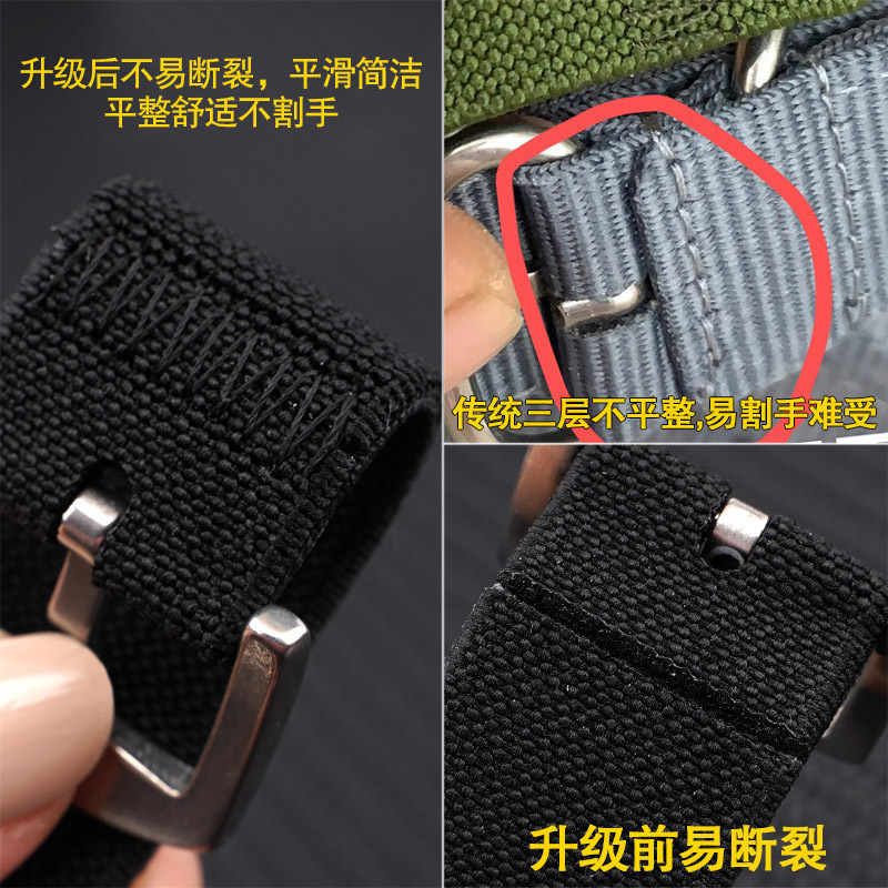現物卸売りナイロン帆布バンドは華為知能腕時計18 20 22 24mm速開バンドに適している|undefined