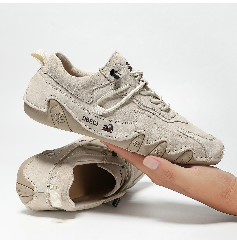 Giày thể thao da thật unisex cổ thấp mũi tròn, đế cao su, phong cách năng động — 662-3 mặt Da Màu Hồng, 662-3 mặt da màu cát, 662-3 mặt da màu nâu, 662-3 mặt da màu xám chi tiết 37