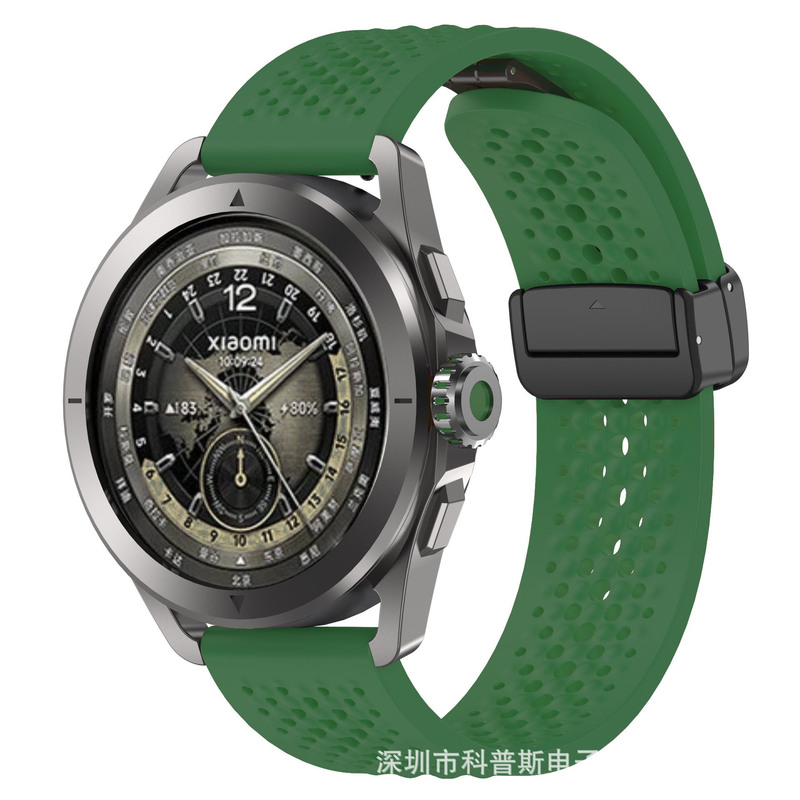 小米Watch s 4 Sport公式同タイプの通気性バンドxiaomマグネット折り畳みiシリコンバンドを適用します。|undefined