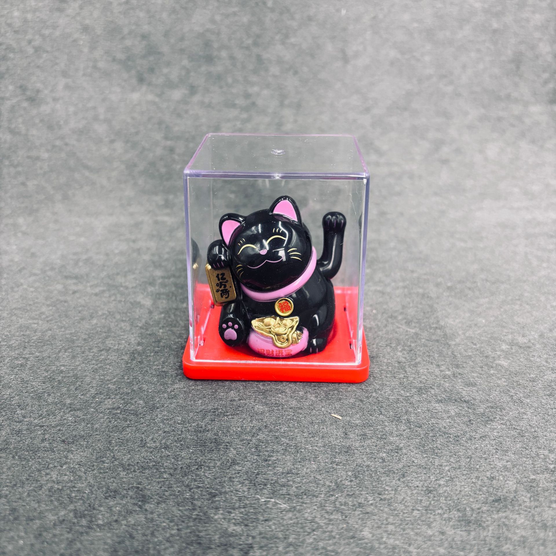 Gato de la suerte solar pequeño gato de la mano de la energía de la luz gato mini gato interior del coche regalo de la oficina decoración de apertura