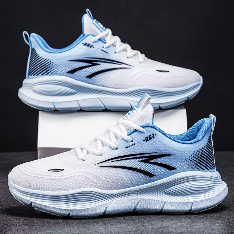 Zapatos deportivos para correr nuevos zapatos de verano para hombres transfronterizos zapatos casuales transpirables de malla zapatos cómodos y versátiles para papá al por mayor