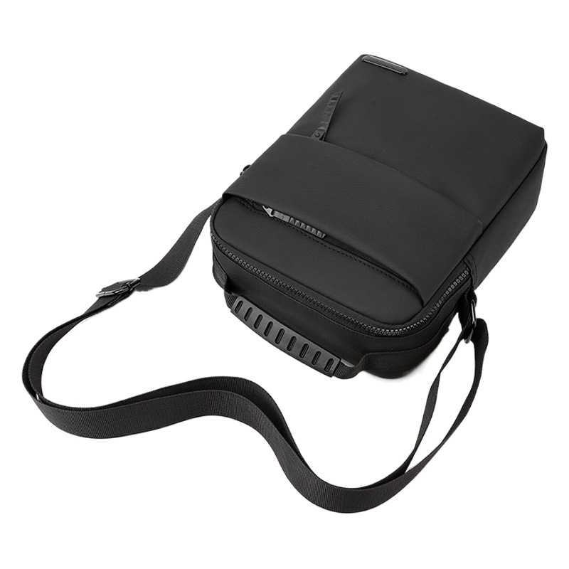 Nuevo bolso de hombro portátil cruzado impermeable pu casual simple bolso de hombro de moda transfronterizo bolso de los hombres impreso logotipo