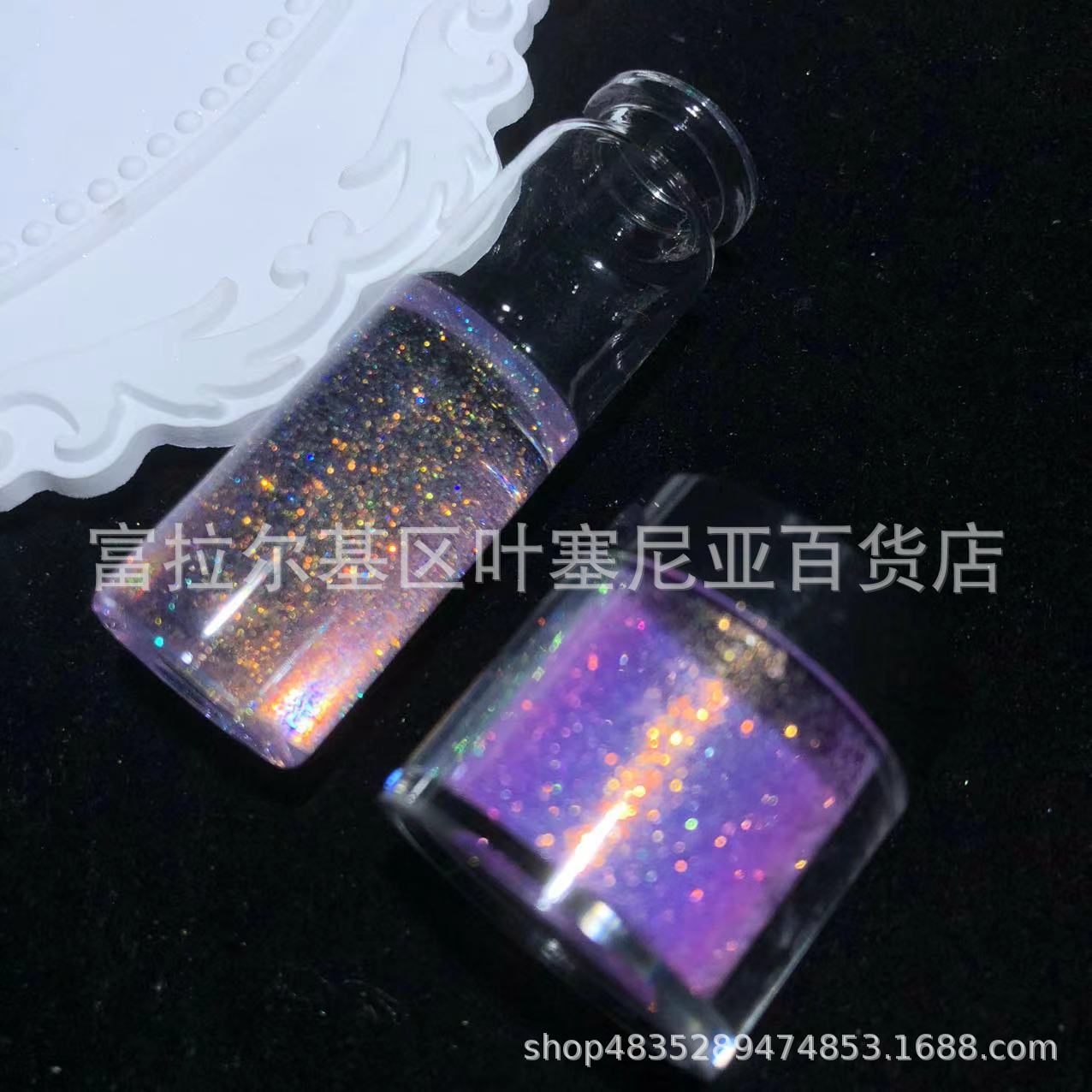 0,1mm polvo de diamante de oro galaxia magia oro diamante polvo epoxi pintura de fuego cera suspensión colorido brillo al por mayor 9 colores traje