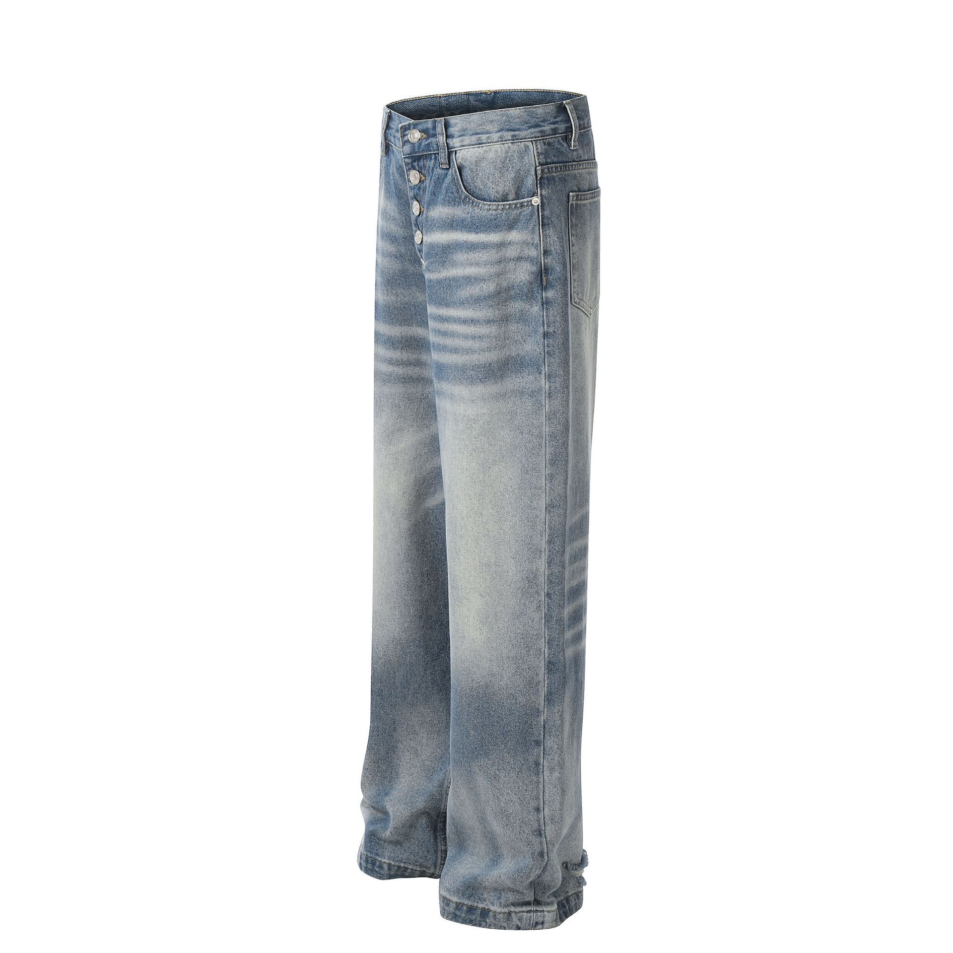 Herren Jeans Mit Weitem Bein Und Stacked Effekt Loose Fit_voghion.com