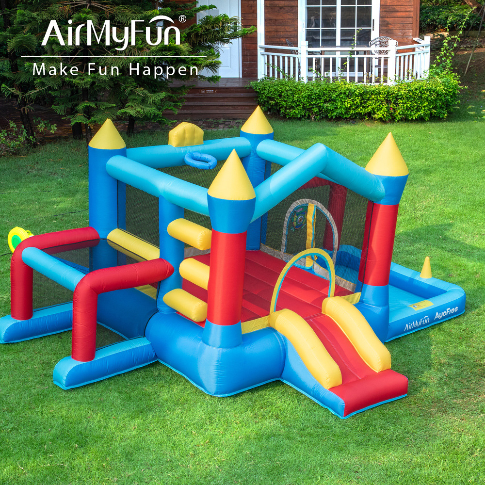AMF inflatable castillo infantil inflatable casero cama trampolín interior y exterior castillo infantil casero inflatable tobogan
