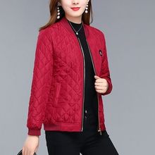 妈妈装冬装轻薄短款小棉衣中年女大码棉服中老年女装秋装夹克外套