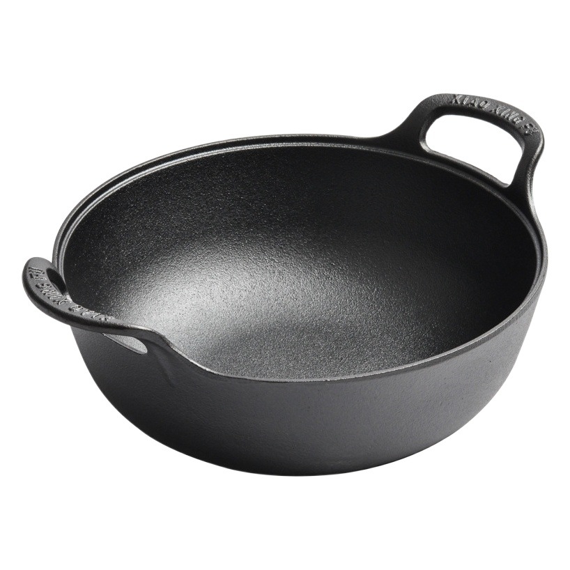 Pequeña felicidad olla de sopa de hierro fundido olla antiadherente olla de cocina doméstica Cocina de Inducción estufa de gas olla universal multifuncional olla de doble oreja