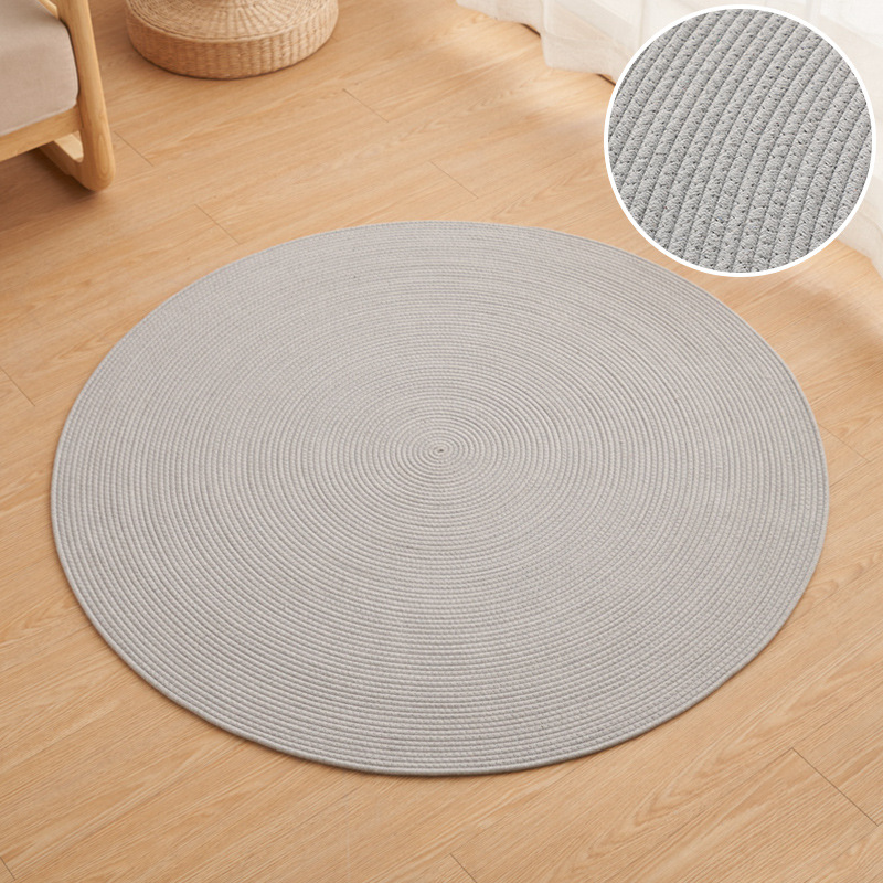 Sala de estar nórdica alfombra mesa de café manta dormitorio alfombra de piso hogar lavable sofá cama lado gran área redonda tejida a mano
