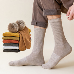 Thick socks men's winter high socks autumn and winter velvet thickened warm socks women's terry socks winter sports socks