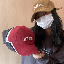 韩版磨毛刺绣字母棒球帽小众潮牌显脸小鸭舌帽户外出行遮阳防晒帽