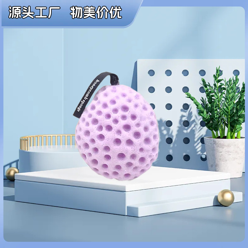 Esponja de baño grande estilo japonés con forma de panal, esponja súper suave, esponja de baño bonita para niños, esponja exfoliante agradable para la piel.