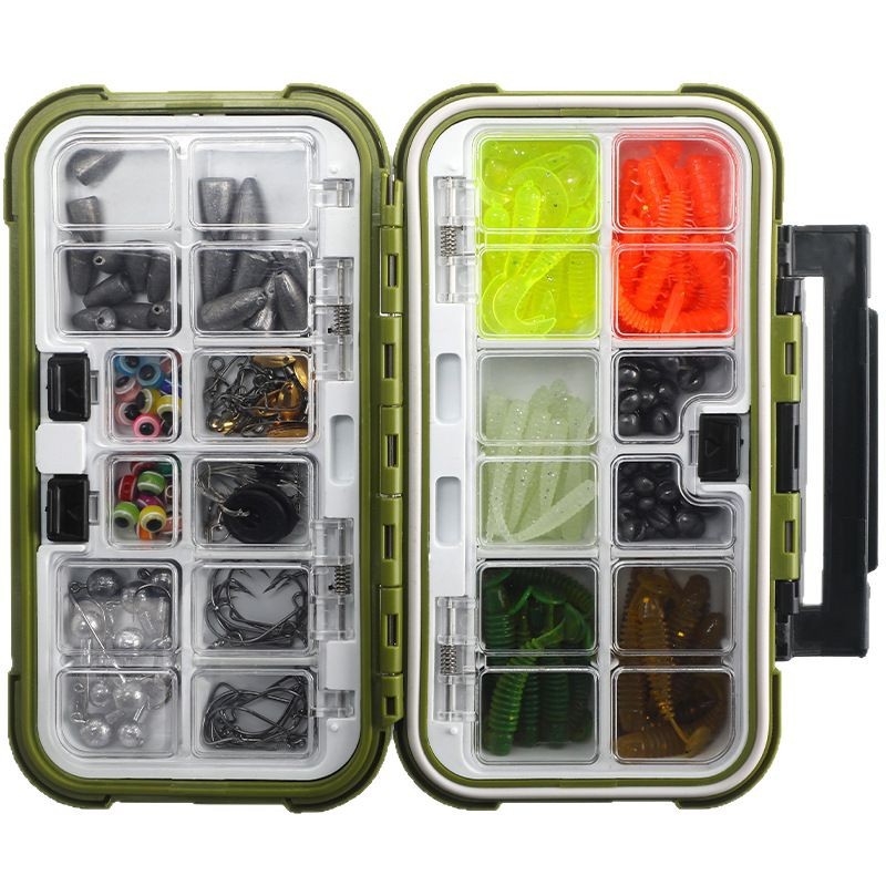 Weihe 221 piezas texas grupo de pesca luya traje de cebo ola escalada VIB cebo suave gancho lentejuelas traje weihai transfronterizo