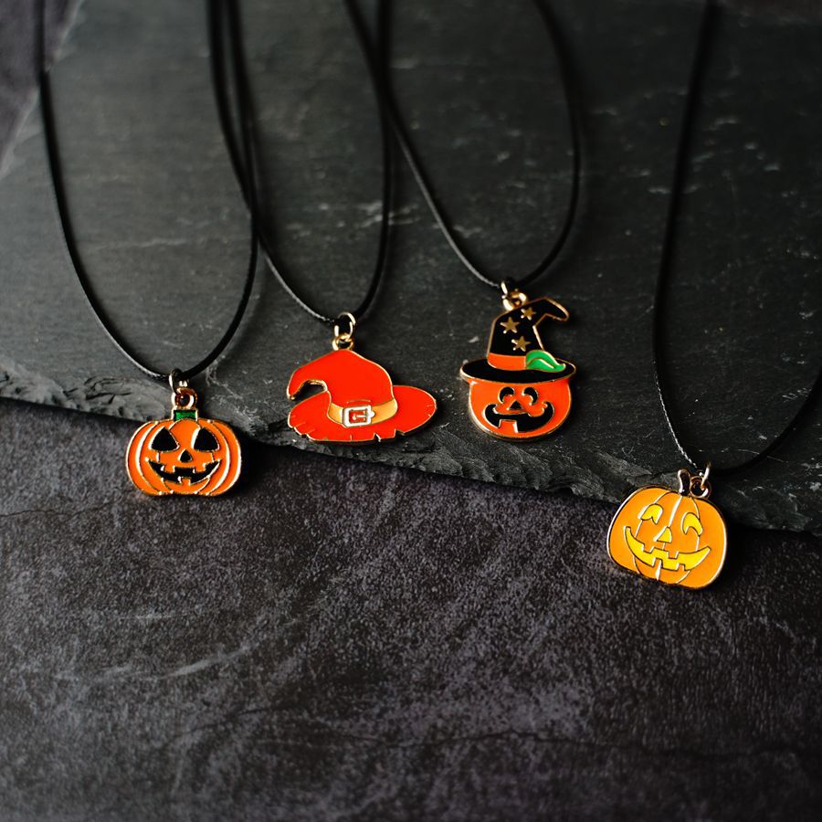 Fashion Pumpkin Bat Alloy Unisex Pendant Necklace