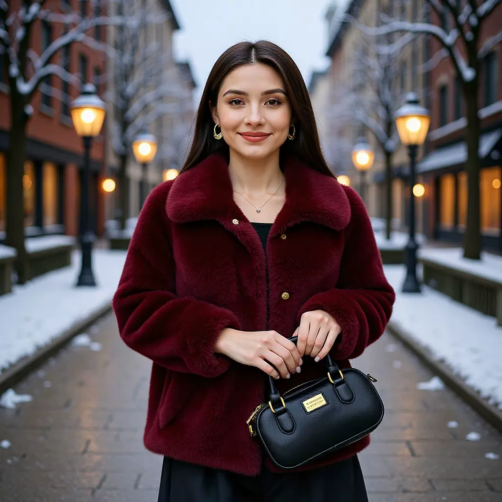 海宁皮草休闲纯色短款外套秋冬整皮皮毛一体貂绒时尚女款毛毛新款