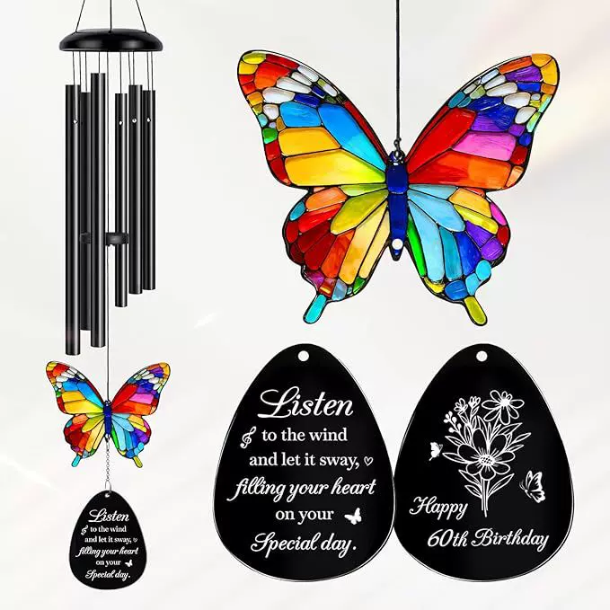 跨境亚马逊音乐风铃金属 铝管纪念风铃30寸风铃 挂饰纪念同情礼品