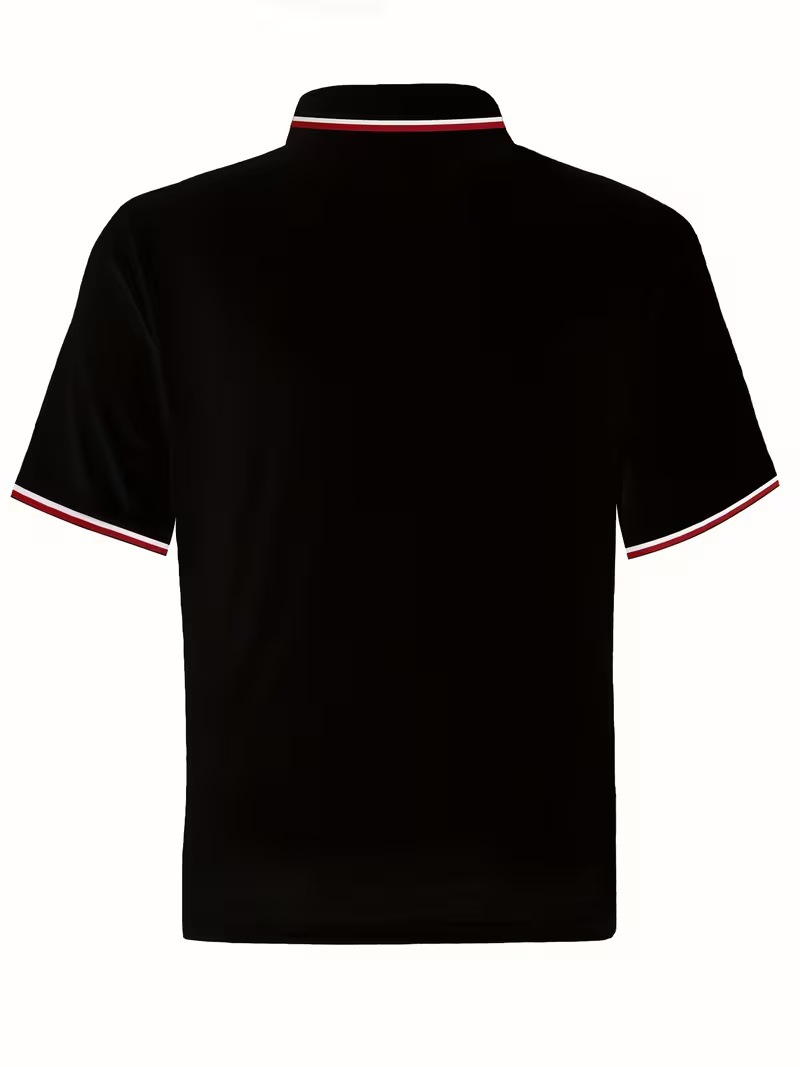 Fuente de fábrica de explosión transfronteriza nueva solapa hombre casual de manga corta zip polo impresión de verano