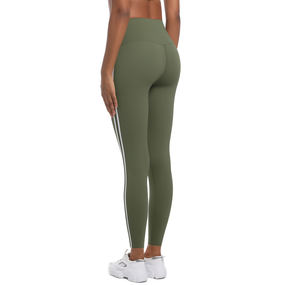 210g Weight Sleeveless Sleeve Length Nylon Fabric Type Short Top Length Leggings Pants Type Running, Sports Occasion Collarless Neckline Stripe Pattern Side Stripe Design Fitness, Sport Style Style Fitness Sport Style Stripe Nylon Collarless Side Stripe Active Bottoms Leggings 61