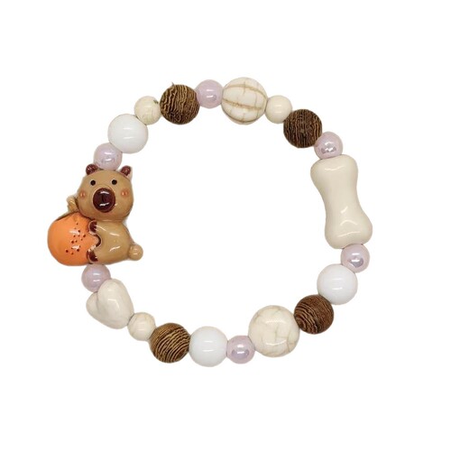 Handmade porcelain beads from Jingdezhen in a new Chinese cute style, wholesale, suitable for students, versatile, night market stall beads