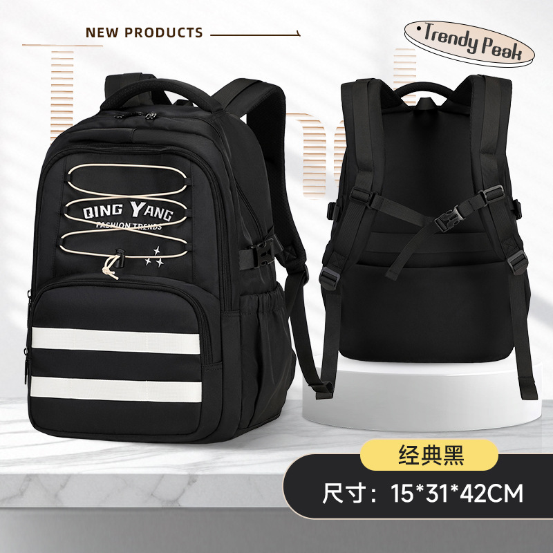 Mochila escolar para estudiantes de escuela primaria transfronteriza 2025 nuevo color en contraste Amazon gran capacidad bandolera de secundaria y secundaria estudiante universitaria mujer