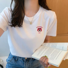 新款春夏夏季短袖白色T恤女学生韩版宽松2024新款ins潮设计感小众