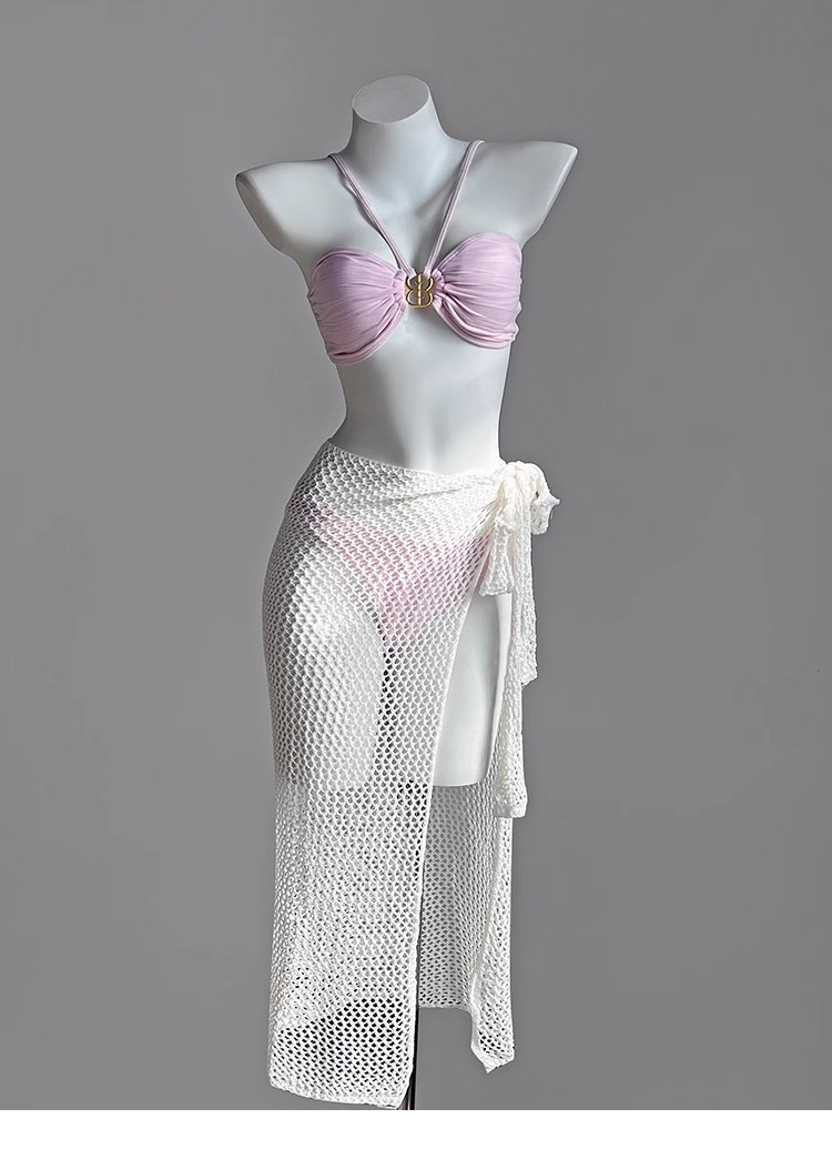 Damen Bikini Set Mit Netzrock Und Oberteil Für Den Strandurlaub_voghion.com