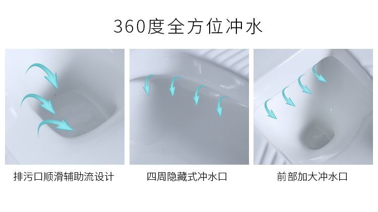 Complete set of squat toilet water tank, household squat basin toilet, bathroom ceramic squat toilet, guest bathroom, anti-odor toilet bowl, squat pit undefined