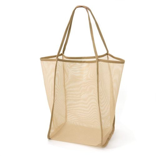Mesh shopping bag supermarket storage bag for women, large capacity makeup bag, simple outdoor beach shoulder bag