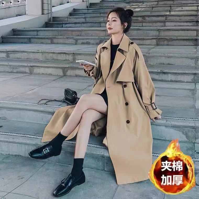 卡其色风衣女2025春秋季新款韩版宽松小个子高端英伦风中长款外套|undefined