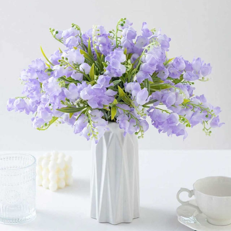 Artificial Flower Single Bellflower European-Style Ornament Floral Fake Flower Dried Flower Home Living Room Dining Table Tv Cabinet Decoration