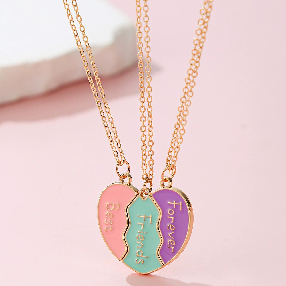 Best Friend любовь ожерелье мультфильм сплав капли масла ювелирные изделия трансграничный новый продукт праздничная вечеринка ожерелье