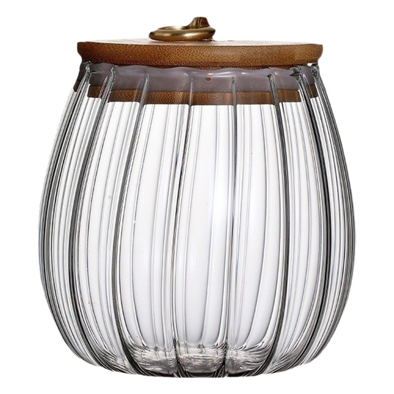 Frasco de té de vidrio sellado frasco de comida creativo frasco de almacenamiento de gran capacidad frasco de almacenamiento transparente frasco de aperitivos para el hogar