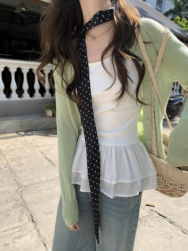 Elegant double-layer cake-shaped innerwear with sweet base top for women