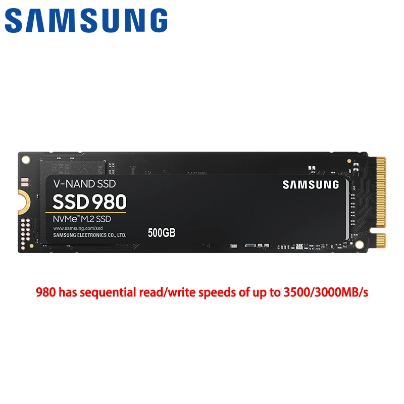 Samsung 980 250Гб 500Гб 1Тб NVMe M.2 интерфейс SSD твердотельный накопитель скорость чтения 3100МБ/с
