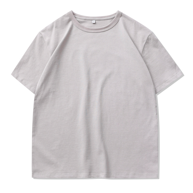 登爵男装半袖 2021新款230G纯棉宽松日系复古拉领纯色男