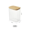 Rectangular bamboo lid 2.7L