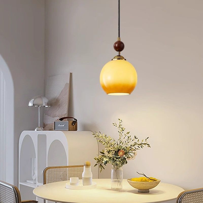 Bedroom Bedside Small Chandelier Japanese Style Silent Wind Creative Pomelo Wall Hanging Corridor Entrance Restaurant Bar Lighting