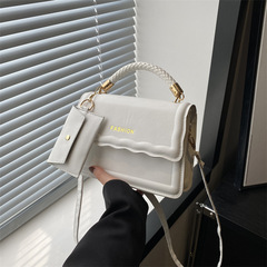 洋氣時尚簡約手提包2024春新款韓版潮小清新斜挎包單肩斜挎小方包