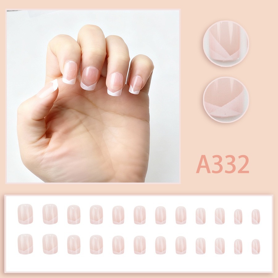 Pequeño Libro Rojo TikTok usar gel de gelatina de uñas parche de uñas desmontable corto terminado temperamento de belleza de uñas pieza de belleza de uñas