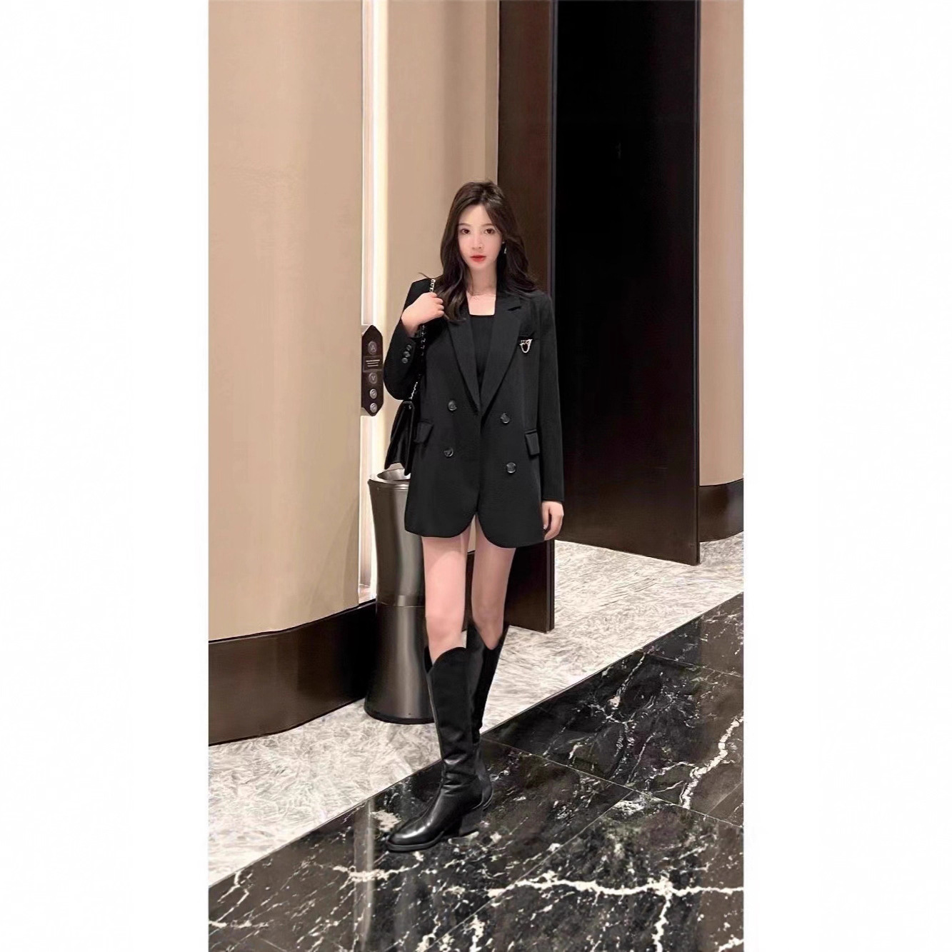 Original Authentic High-end Loose-fitting Women's Blazer 2025 New Spring/autumn British Style Slim-fit Elegant Small_voghion.com