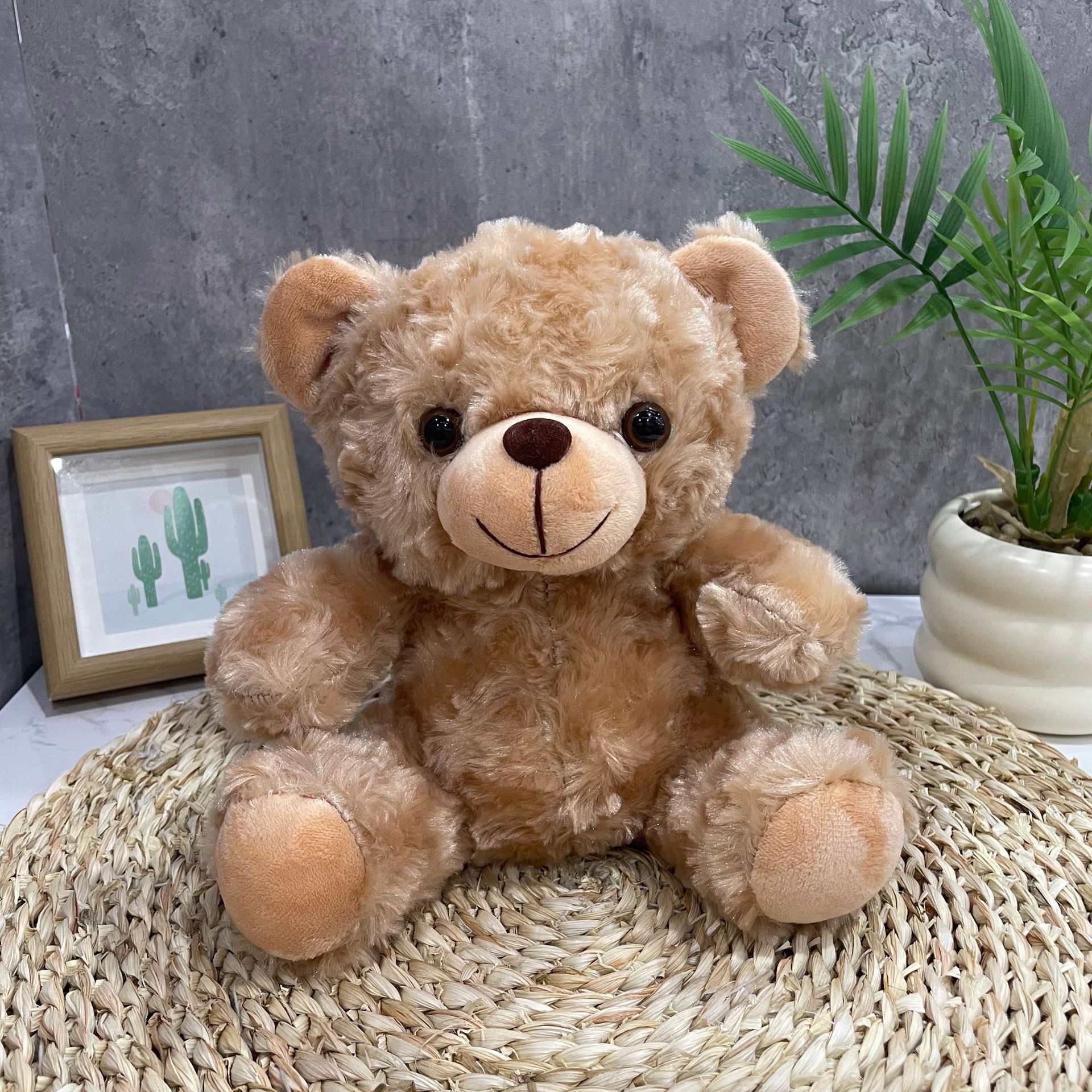 Teddy Bear se puede imprimir LOGO evento de vacaciones muñeca regalo para el hogar adornos de escritorio abrazar juguetes de peluche