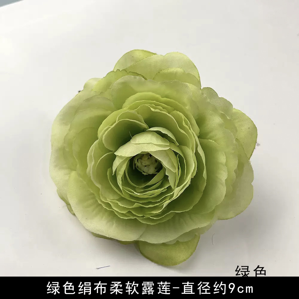 Simulación verde flor al por mayor flor falsa hecha a mano material pinza de flores accesorios de tocado de flor pequeña decoración del salón de bodas